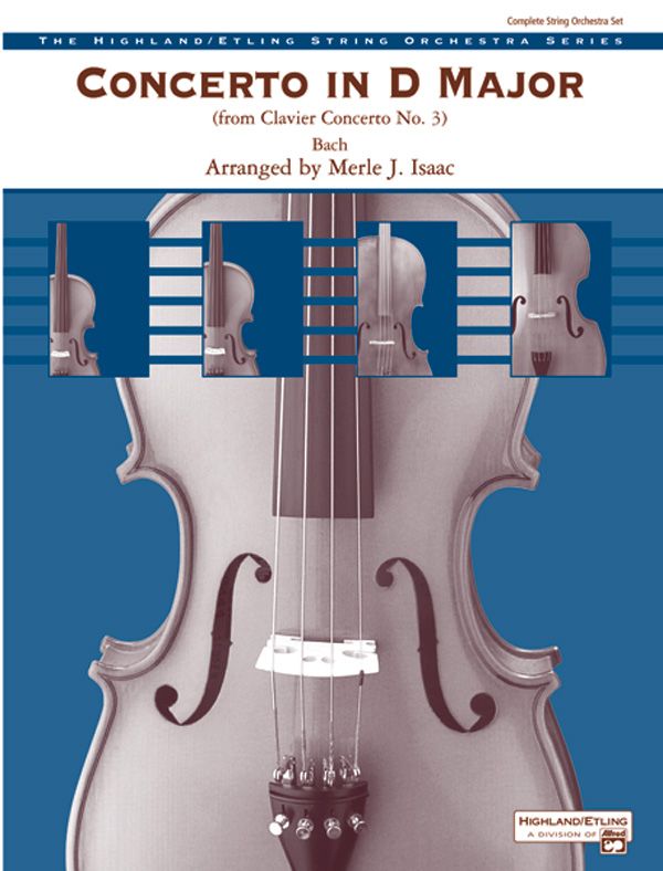 Concerto In D Major (From Clavier Concerto No. 3) Conductor Score & Parts