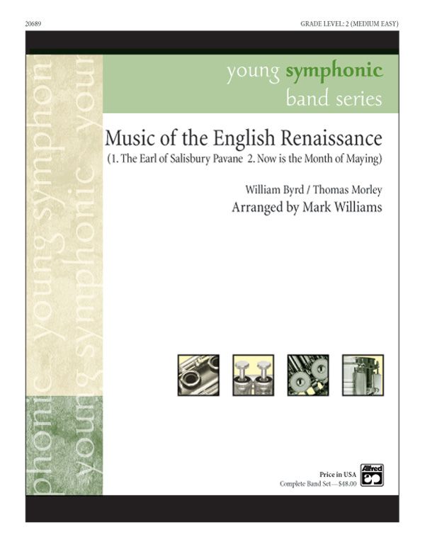 Music Of The English Renaissance (1. The Earl Of Salisbury Pavane, 2. Now Is The Month Of Maying) Conductor Score & Parts