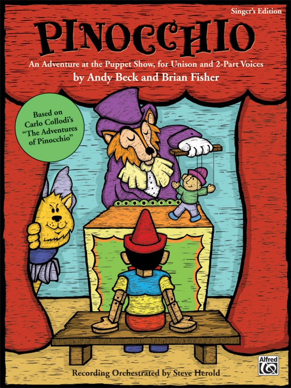 Pinocchio An Adventure At The Puppet Show, For Unison And 2-Part Voices Score & 10 Books