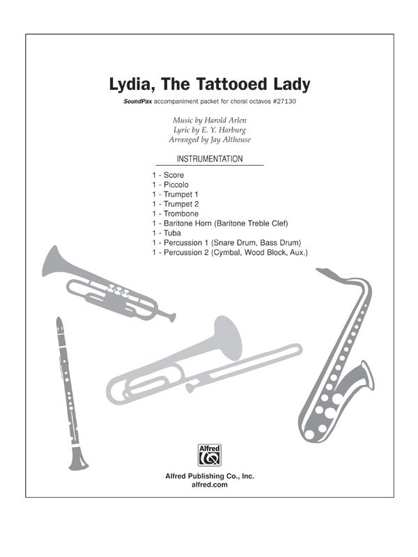 Lydia, The Tattooed Lady Instrumental Parts