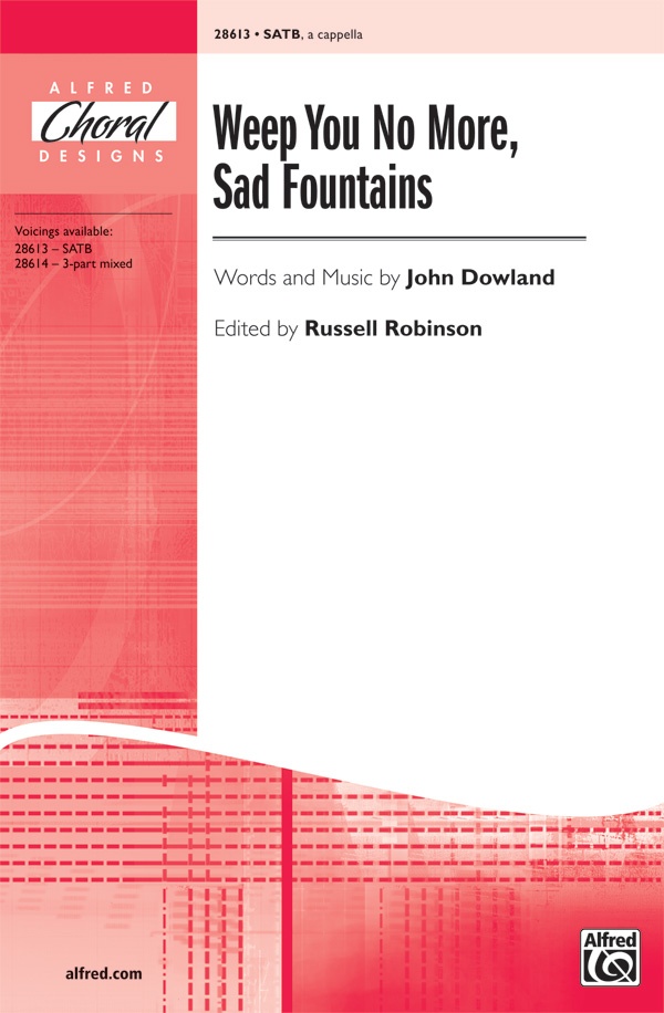 Weep You No More, Sad Fountains Choral Octavo
