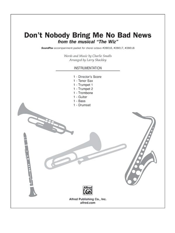 Don't Nobody Bring Me No Bad News From The Musical The Wiz Instrumental Parts