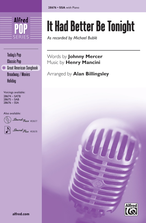 It Had Better Be Tonight Recorded By Michael Buble Choral Octavo
