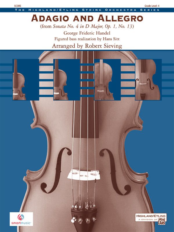 Adagio And Allegro (From Sonata No. 4 In D Major, Opus 1, No. 13) Conductor Score & Parts