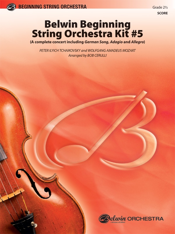 Belwin Beginning String Orchestra Kit #5 A Complete Concert Including: German Song / Adagio / Allegro Conductor Score & Parts