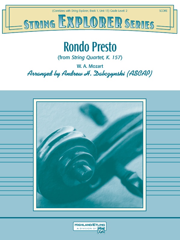 Rondo Presto (From String Quartet K. 157) Conductor Score
