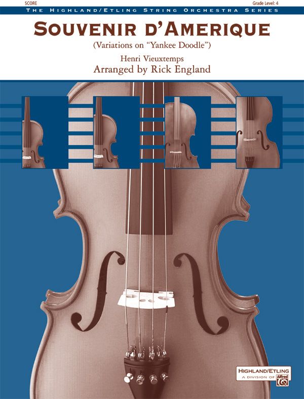 Souvenir D'amerique Variations On Yankee Doodle Conductor Score & Parts