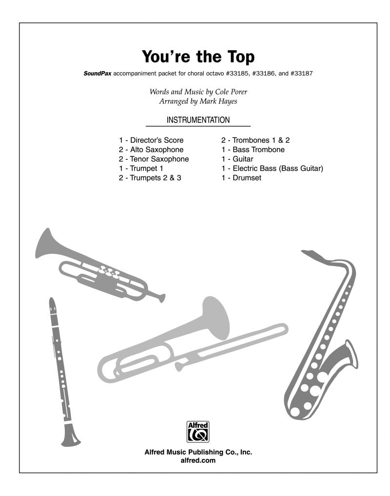 You're The Top From The Musical Anything Goes Instrumental Parts
