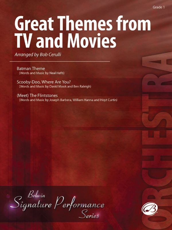 Great Themes From Tv And Movies Featuring: Batman Theme / Scooby-Doo, Where Are You? / (Meet) The Flintstones Conductor Score
