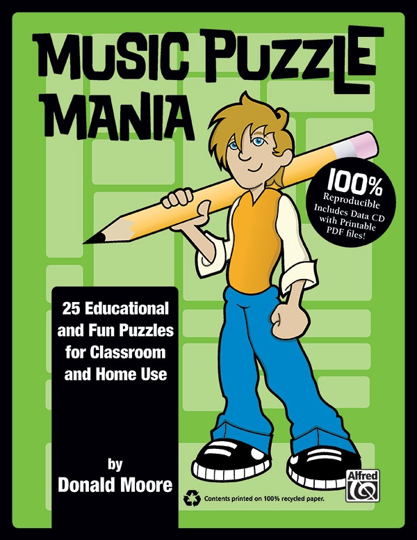 Music Puzzle Mania 25 Educational And Fun Puzzles For Classroom And Home Use Book & Cd