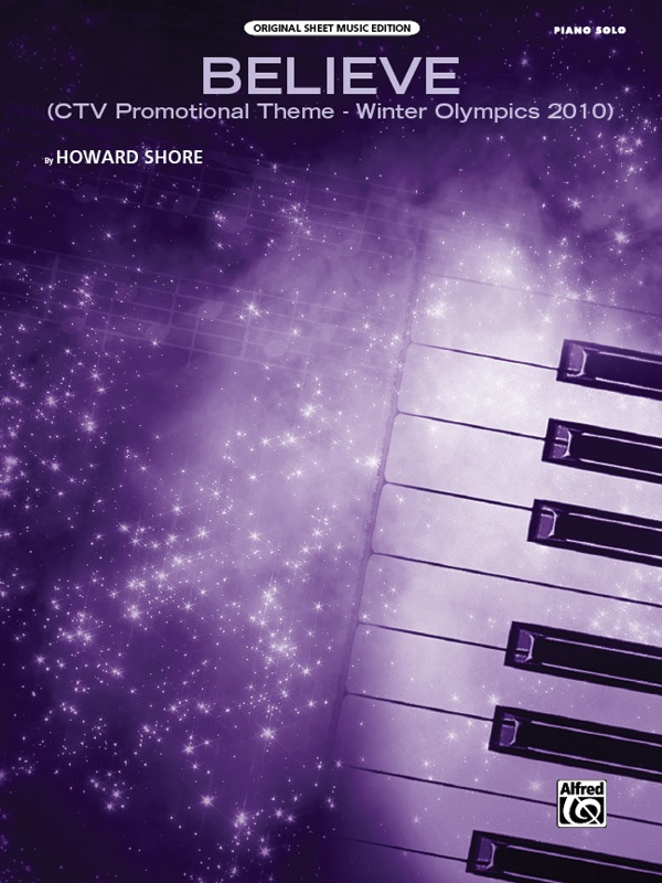 Believe (Winter Olympics 2010) Ctv Promotional Theme Sheet