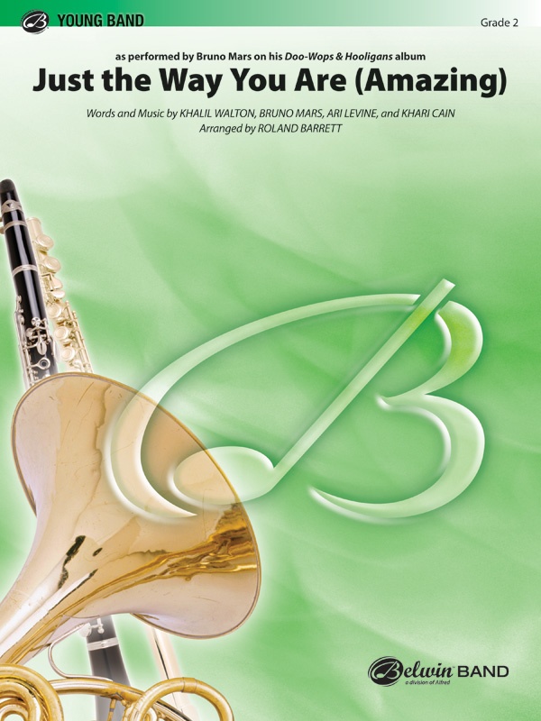 Just The Way You Are (Amazing) As Performed By Bruno Mars On His Doo Wops & Hooligans Album Conductor Score & Parts