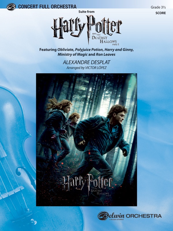 Harry Potter And The Deathly Hallows, Part 1, Suite From Featuring: Obliviate / Polyjuice Potion / Harry And Ginny / Ministry Of Magic / Ron Leaves Conductor Score & Parts