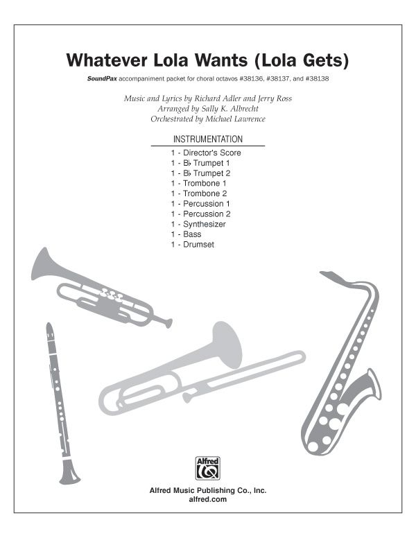 Whatever Lola Wants (Lola Gets) (From The Musical Damn Yankees) From The Musical Damn Yankees Instrumental Parts