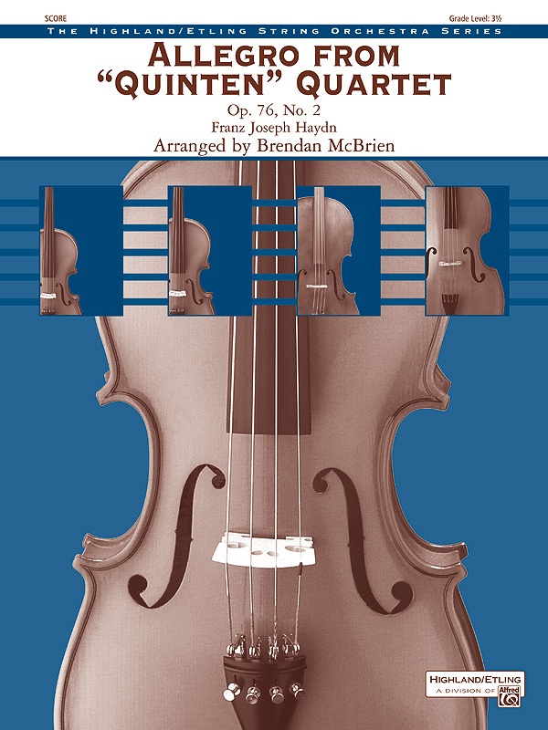 Allegro From "Quinten" Quartet Op. 76, No. 2 Conductor Score & Parts