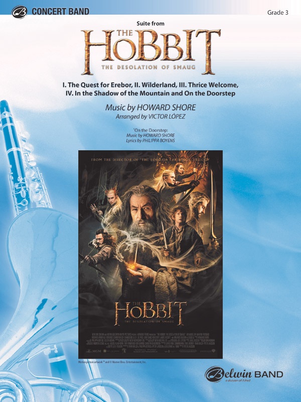 The Hobbit: The Desolation Of Smaug, Suite From I. The Quest For Erebor, Ii. Winderland, Iii. Thrice Welcome, Iv. In The Shadow Of The Mountain And On The Doorstep Conductor Score & Parts