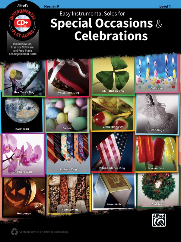 Easy Instrumental Solos For Special Occasions & Celebrations Book & Cd