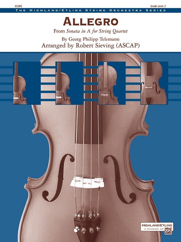 Allegro From Sonata In A For String Quartet Conductor Score & Parts