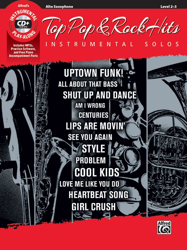 Top Pop & Rock Hits Instrumental Solos Book & Cd