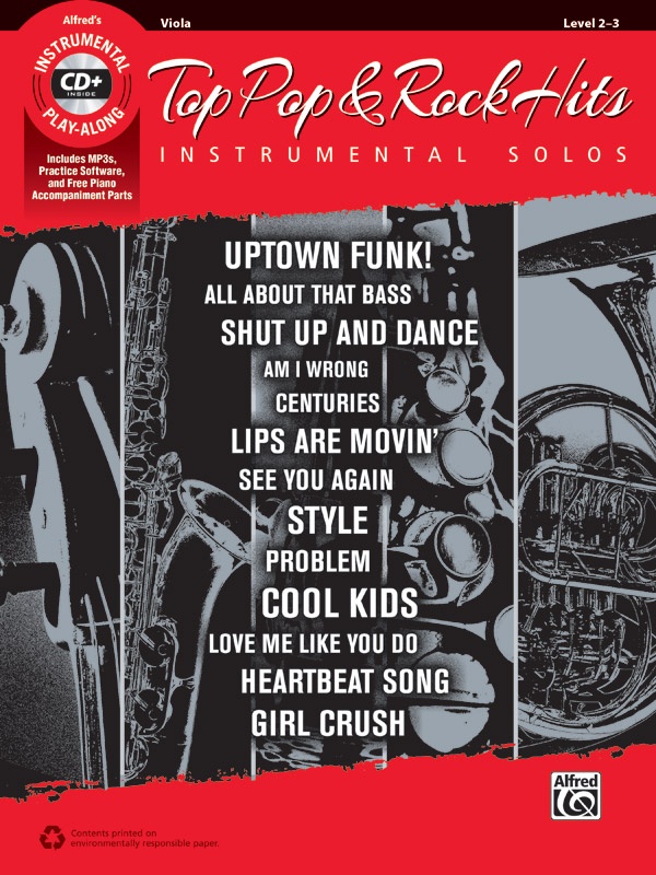 Top Pop & Rock Hits Instrumental Solos for Strings Book & CD