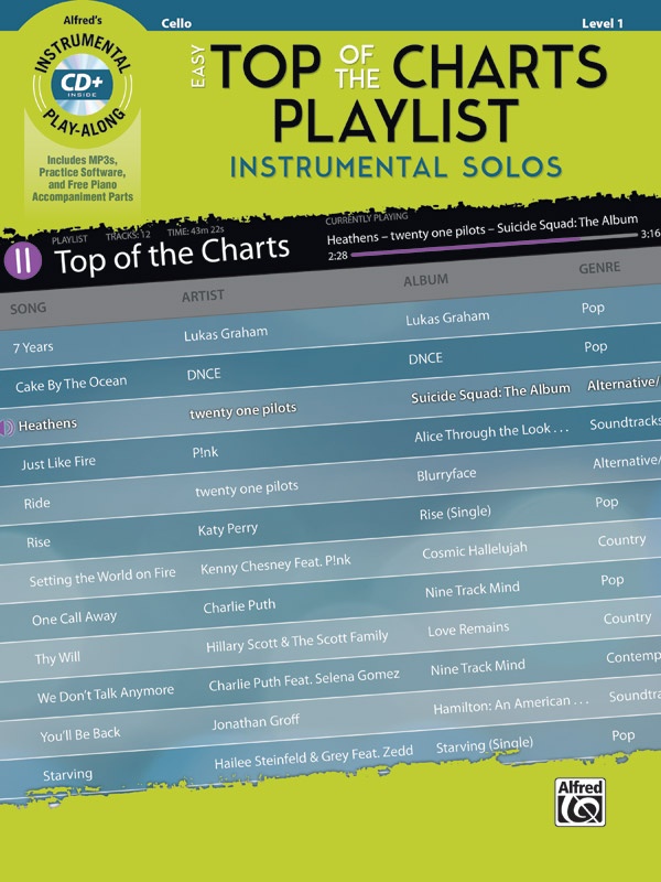 Easy Top of the Charts Playlist Instrumental Solos for Strings Book & CD