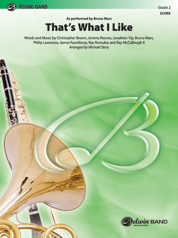 That's What I Like As Performed By Bruno Mars Conductor Score