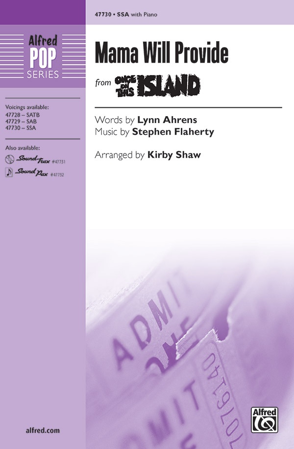 Mama Will Provide From Once On This Island Choral Octavo