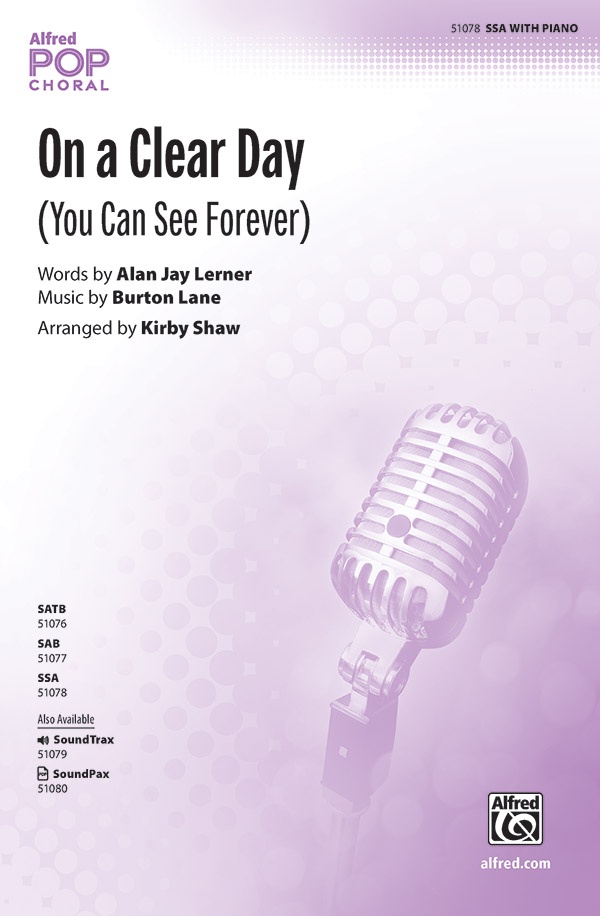On A Clear Day (You Can See Forever) Choral Octavo