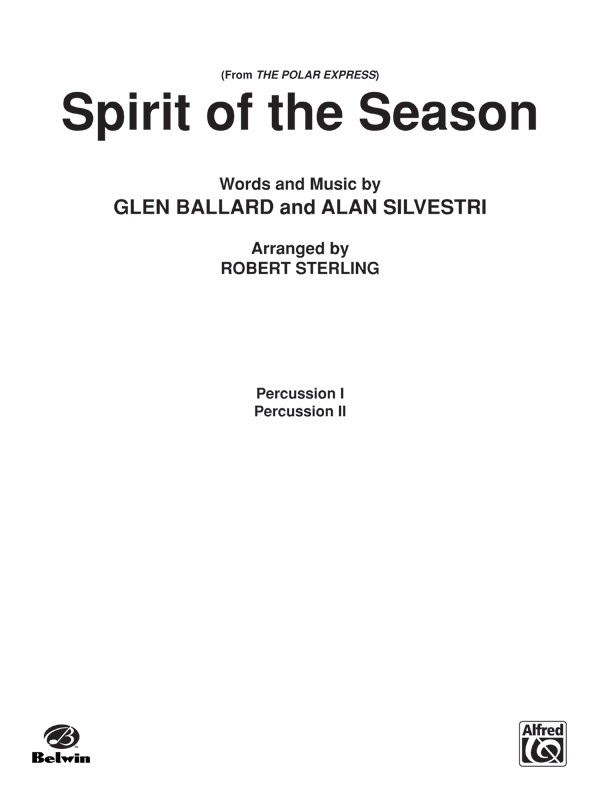 Spirit Of The Season From The Polar Express Instrumental Parts