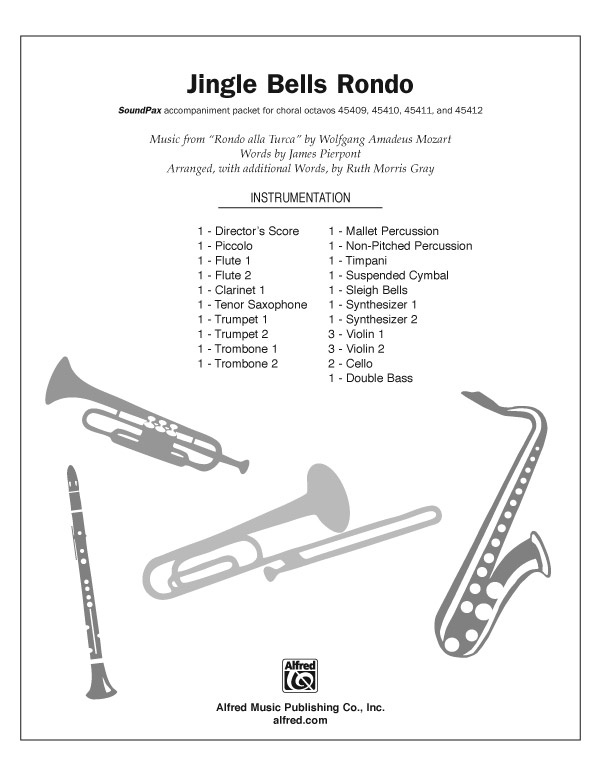 Jingle Bells Rondo Music From "Rondo Alla Turca" Instrumental Parts