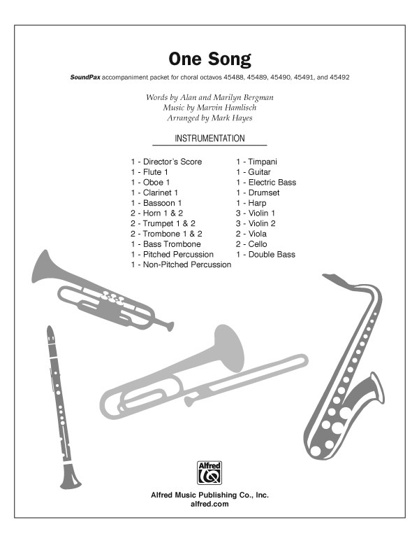 One Song Instrumental Parts