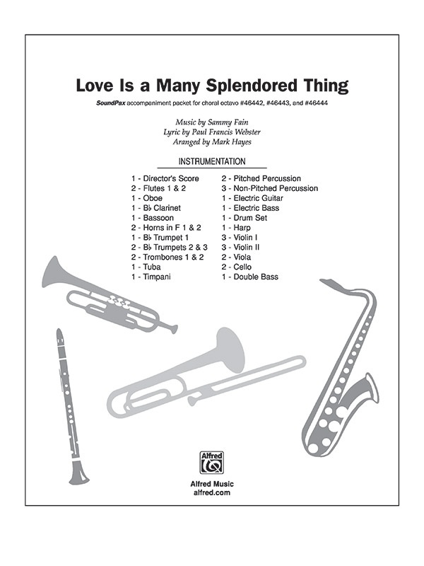 Love Is A Many Splendored Thing Instrumental Parts (Digital Only)