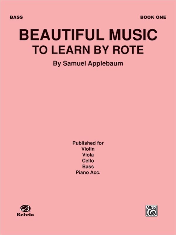 Beautiful Music To Learn By Rote, Book I Book