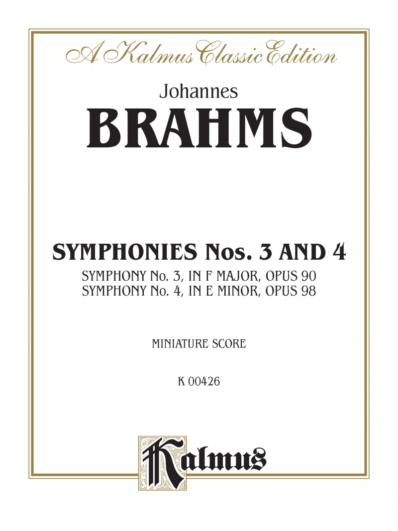 Symphonies Nos. 3 & 4 Comb Bound Miniature Score