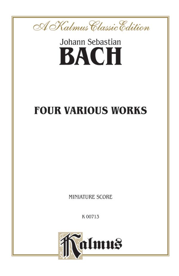 Six Suites For Cello Solo, Three Sonatas For Gamba And Clavier, Three Sonatas For Flute And Clavier Miniature Score