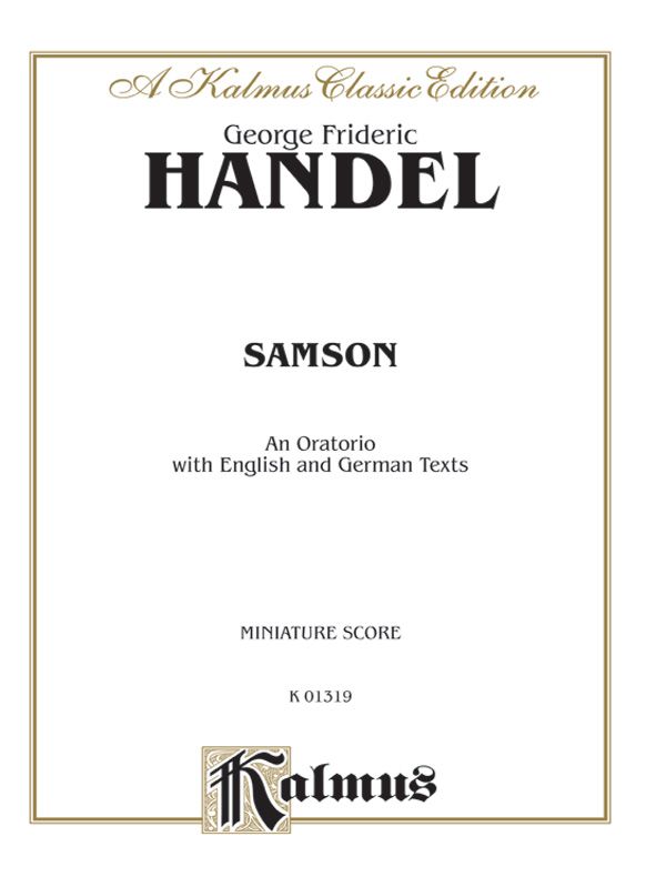 Samson (1743), An Oratorio Miniature Score