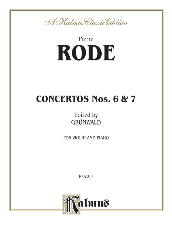 Concertos Nos. 6 And 7 Book