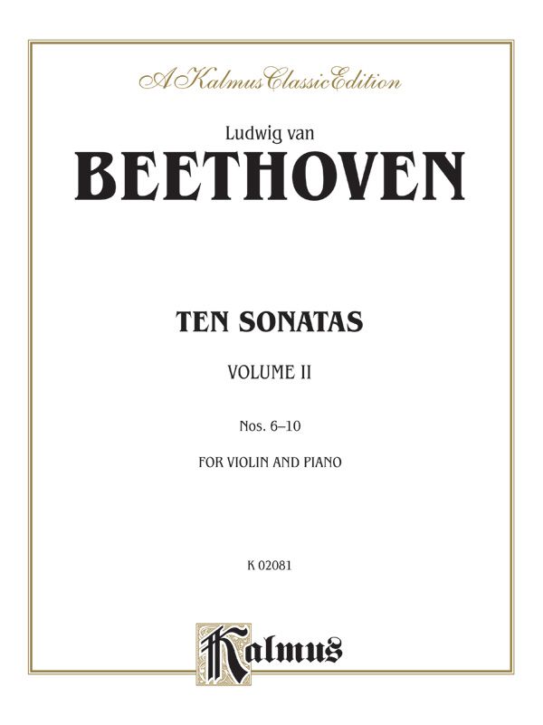 Ten Violin Sonatas, Volume Ii (Nos. 6-10) Book
