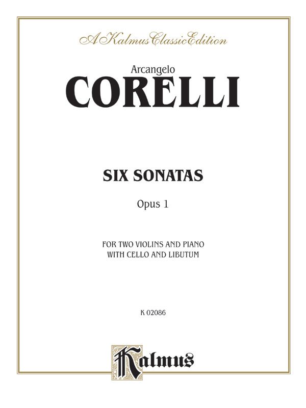 Six Sonatas, Opus 1 Book