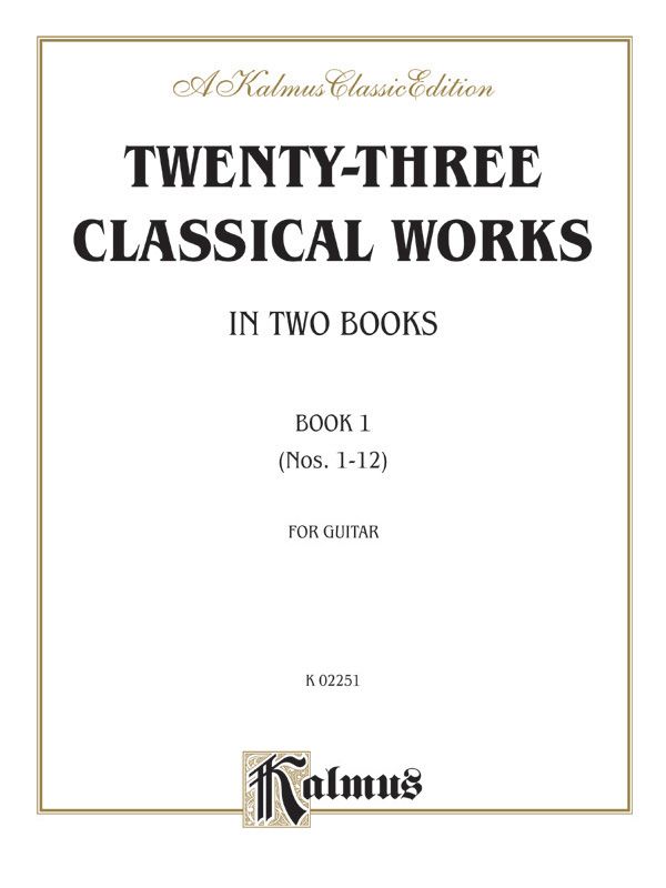 Twenty-Three Classical Works For Two Guitars, Book 1 Book