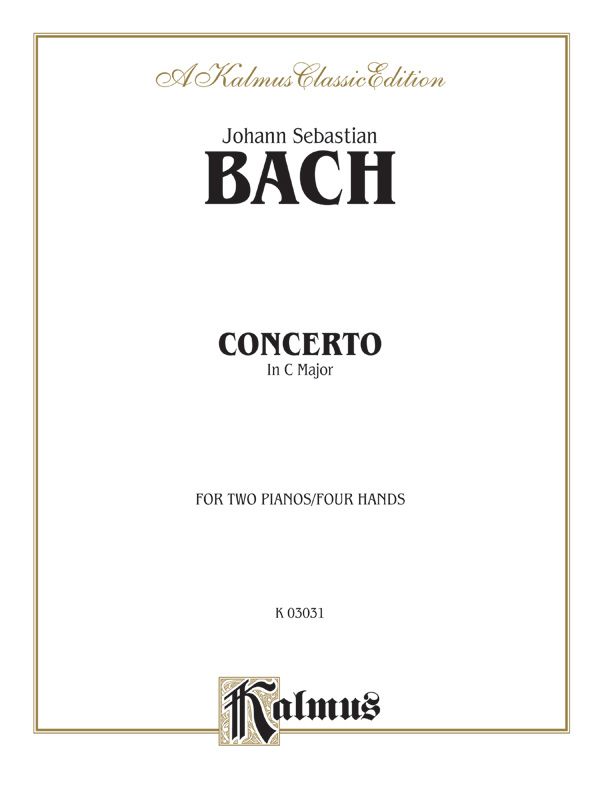 Concerto For Two Pianos In C Major Book