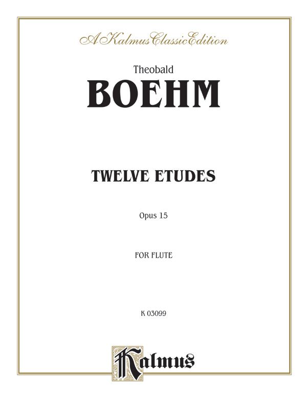 Twelve Studies, Opus 15 For Flute Solo Book