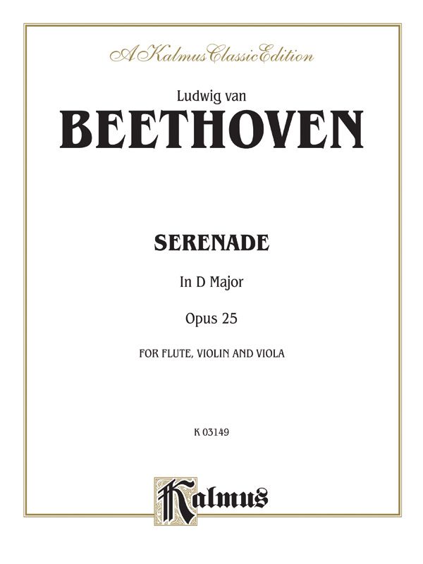 Serenade, Opus 25 Book
