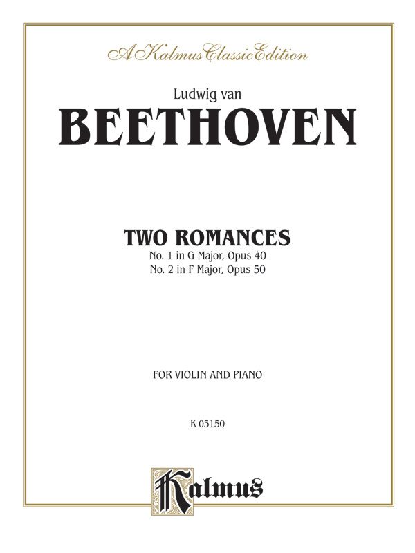 Two Romances, Opus 40 And 50 Book
