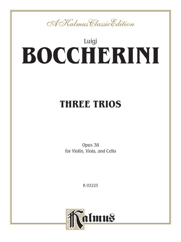 Three Trios, Opus 38 Book