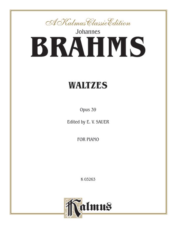 Waltzes, Opus 39 Book