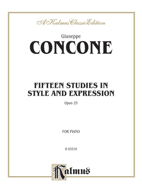 Fifteen Studies In Style And Expression, Opus 25 Book