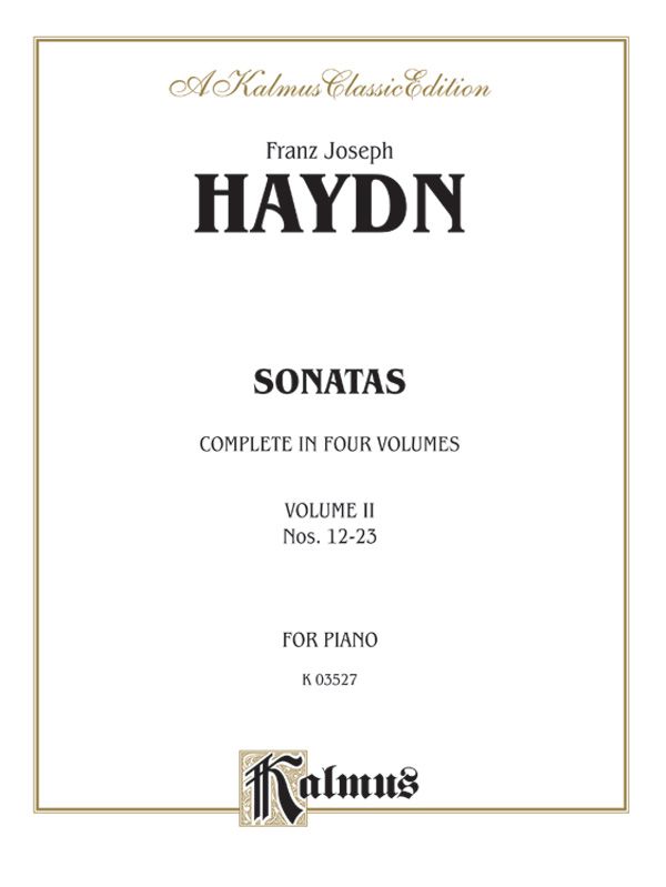 Sonatas, Volume Ii (Nos. 12-23) For Piano Book