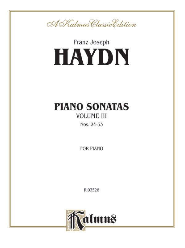 Sonatas, Volume Iii (Nos. 24-33) For Piano Book