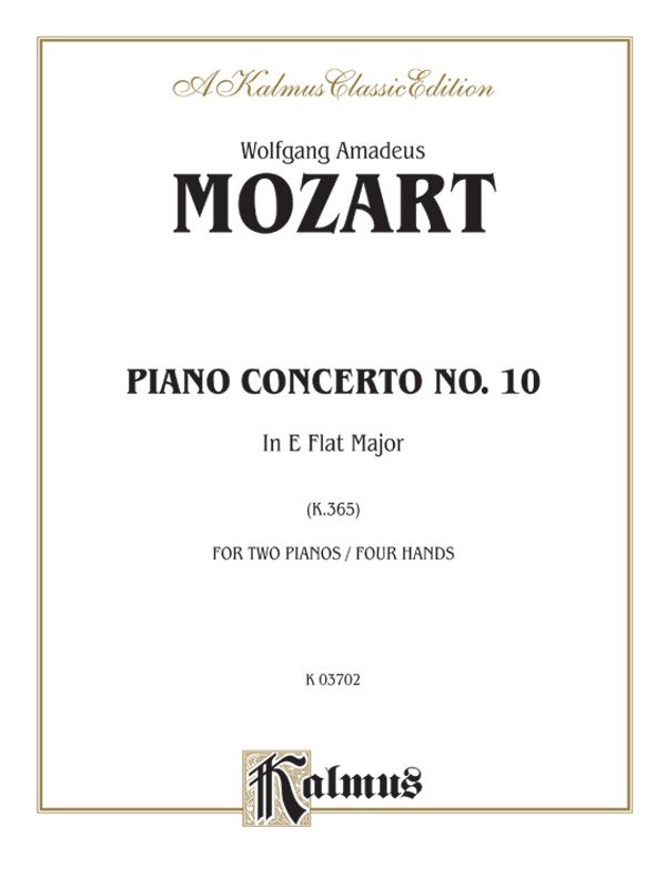 Piano Concerto No. 10 In E-Flat Major For Two Pianos, K. 365 Book